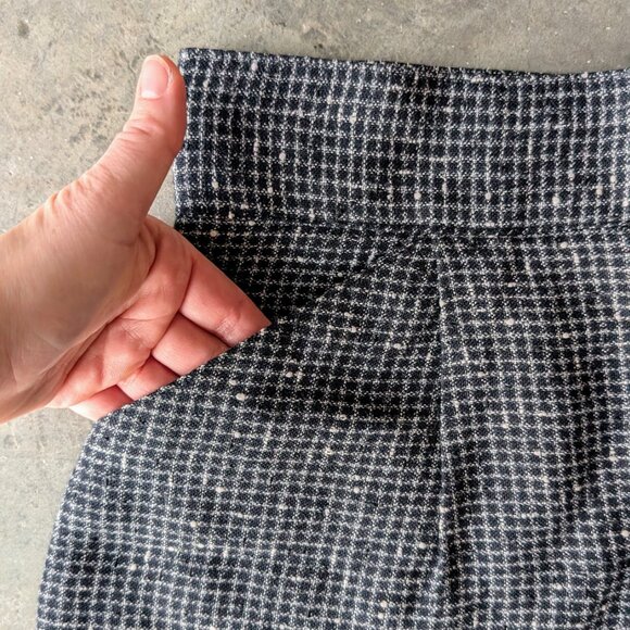 Vintage Tomboy Black and White Houndstooth Plaid Mini Skirt - Picture 3 of 8